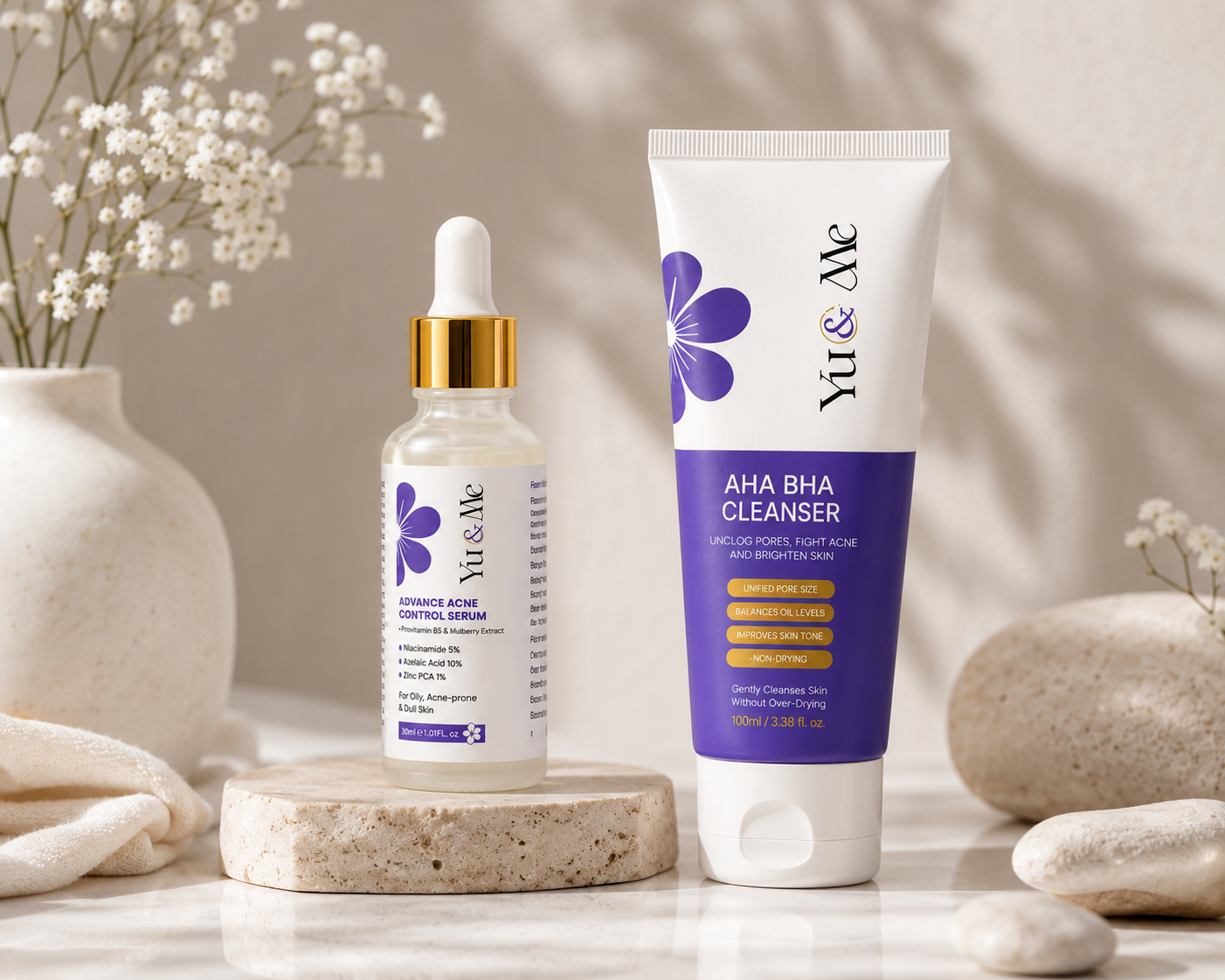 How to use AHA BHA Cleanser and Advance Acne Control Serum Together?