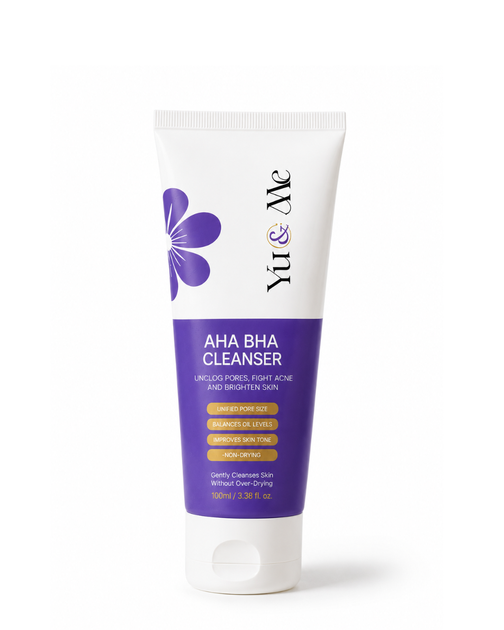 AHA BHA Exfoliating Acne Cleanser | Deep Cleansing Glow Facewash for Oily Skin