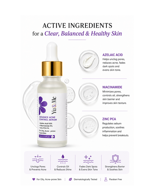 Medicated Azelaic Acid Anti Acne Serum | For Oily & Acne-Prone Skin